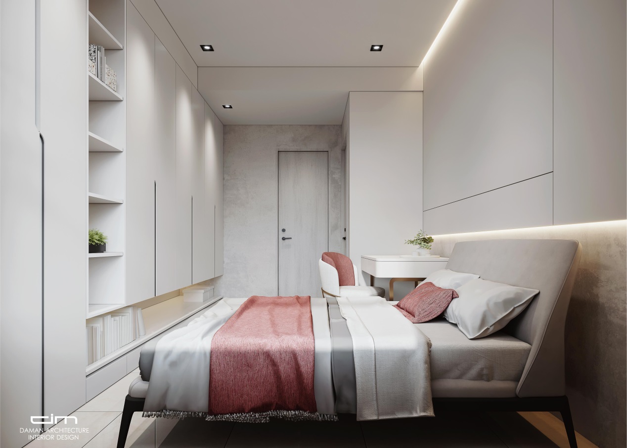 北歐風次臥室設計，簡單的顏色搭配顯現空間質感-2