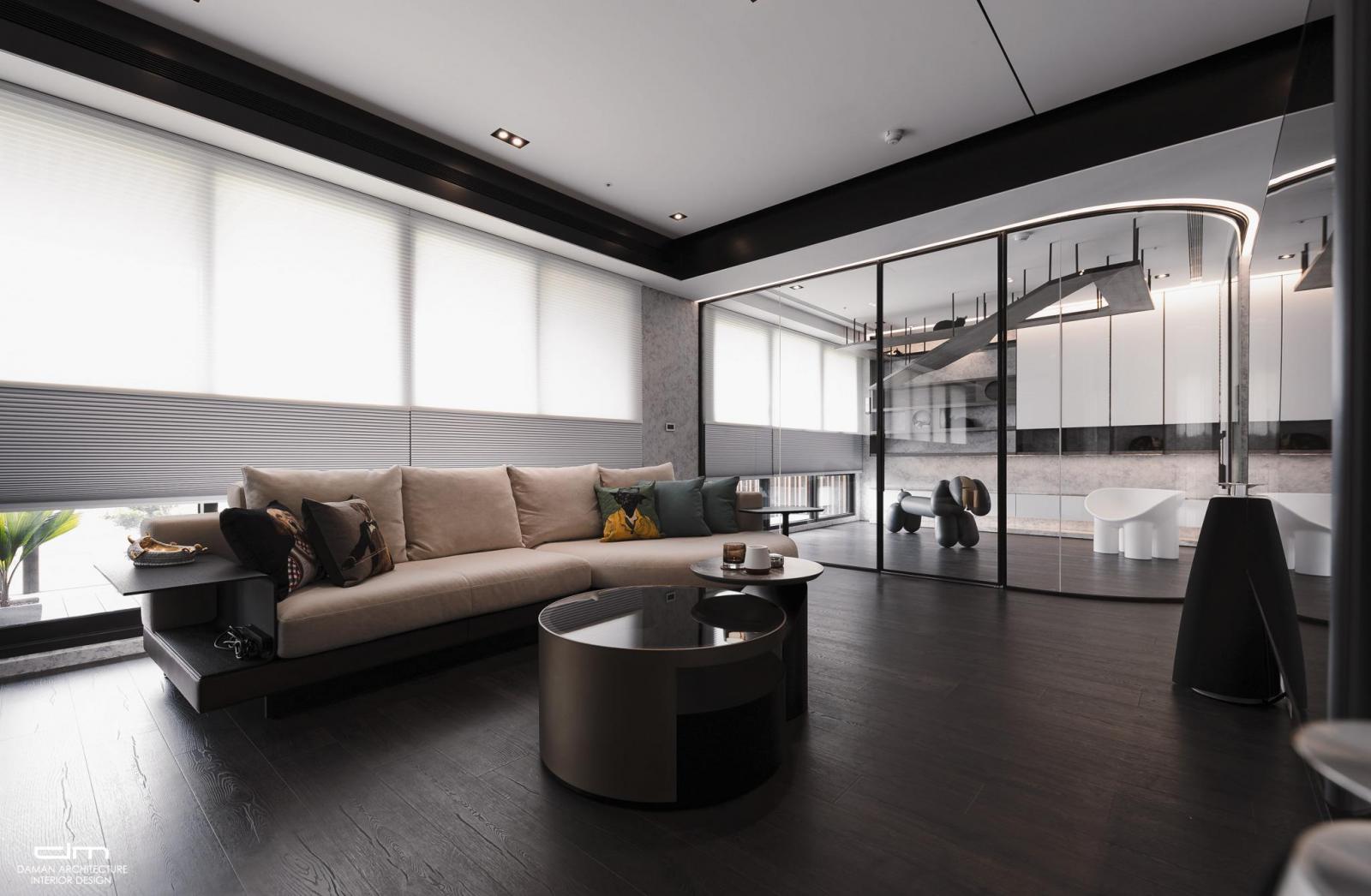 豪宅設計，以開放式空間視覺通透設計將空間質感提升